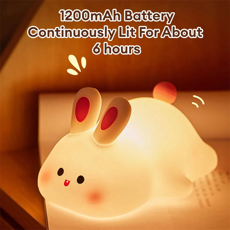 Cute Bunny LED Night Light With Touch Sensor