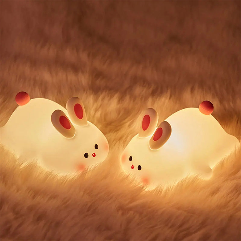 Cute Bunny LED Night Light With Touch Sensor