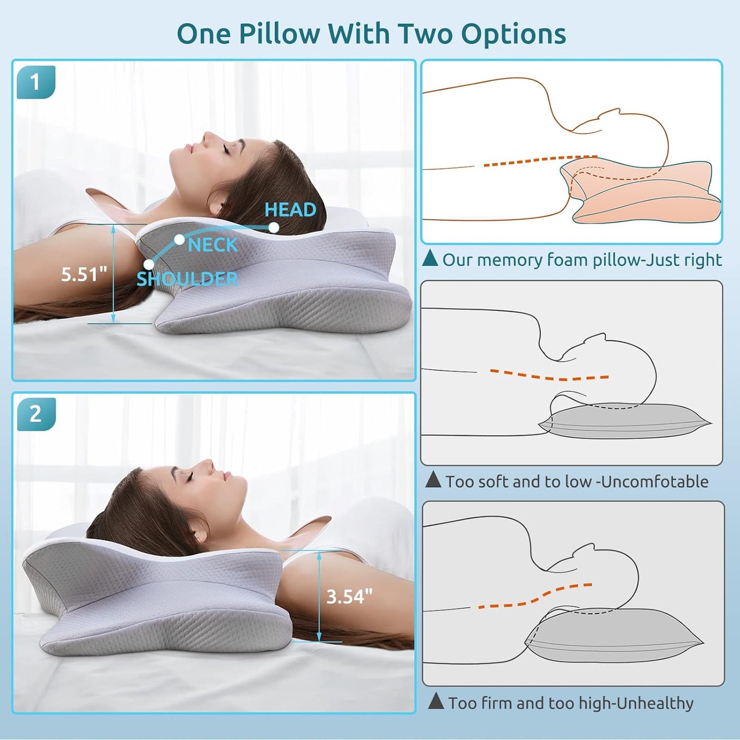 SweetNap Cervical Neck Pillow