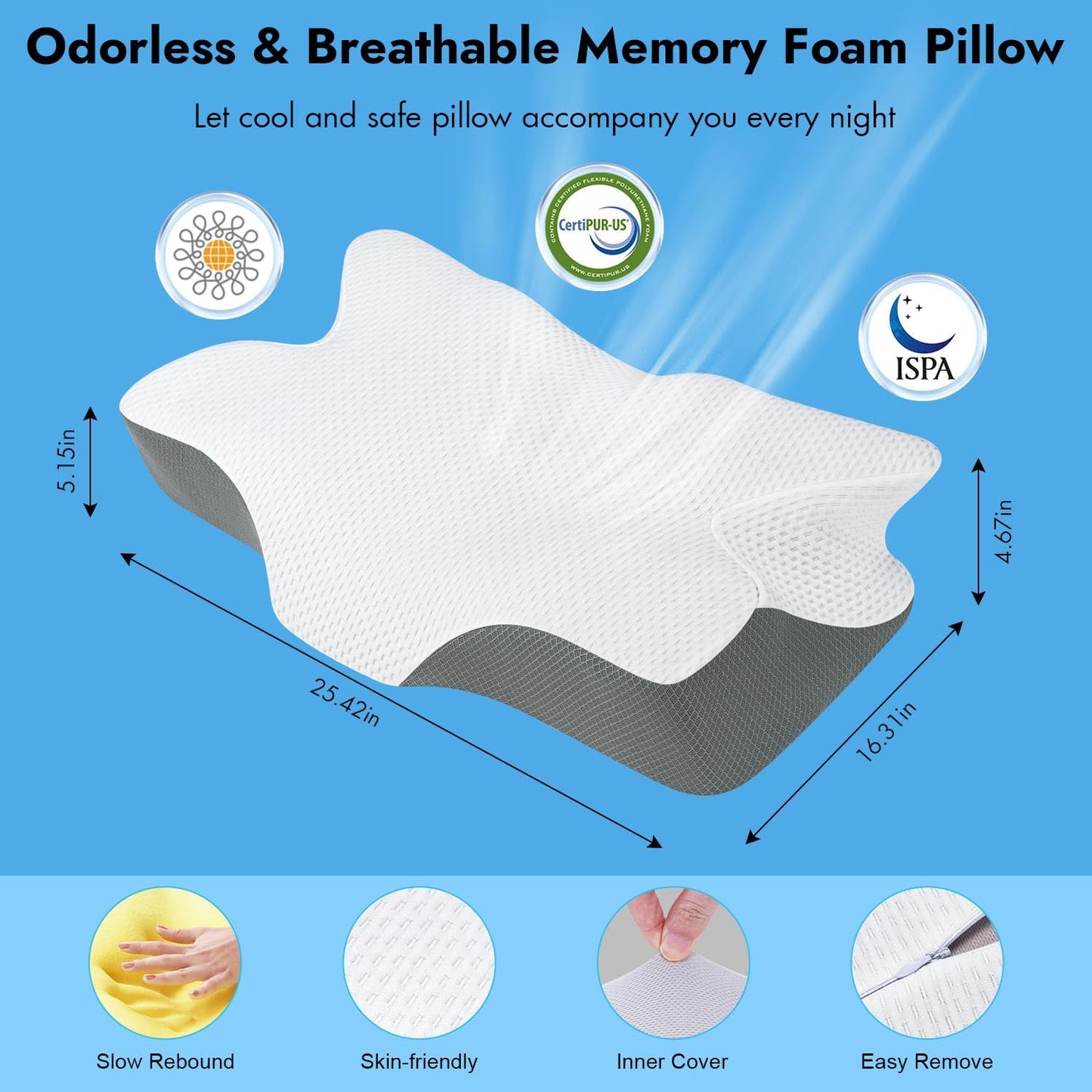 SweetNap Cervical Neck Pillow