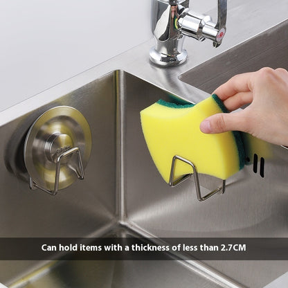 Modern Stainless Steel Adhesive Hook for Sponge Storage - Drain and Ventilating Sponge Rack