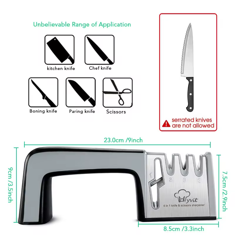 4 in 1 Knife Scissors Sharpener