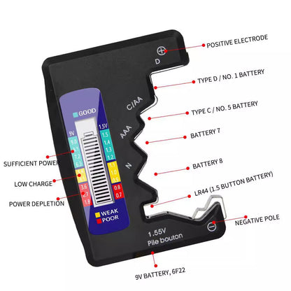 Universal Digital Battery Tester with LCD Display