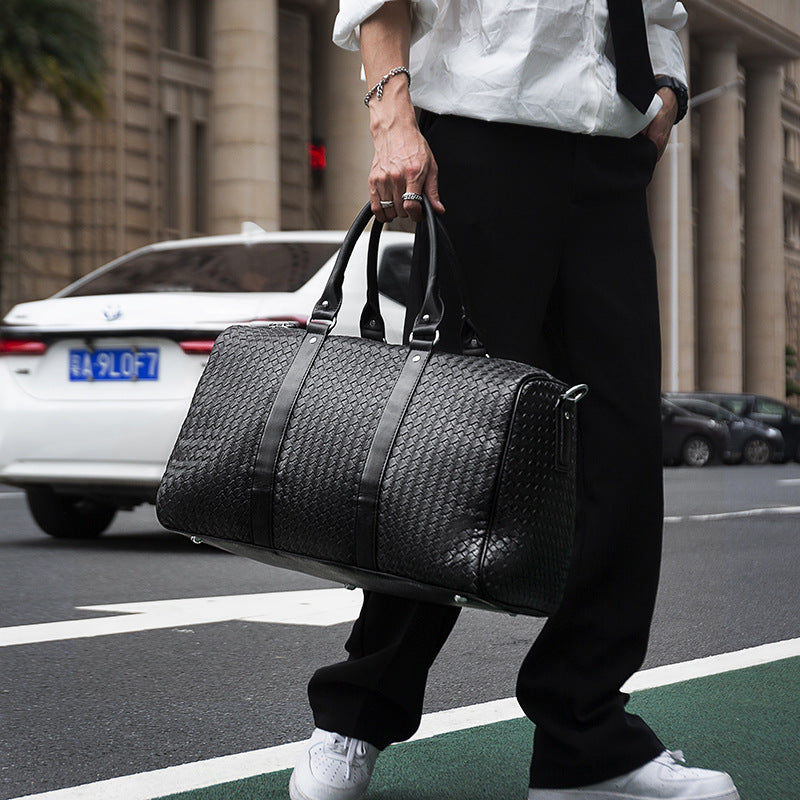 Solid Woven Travel Bag