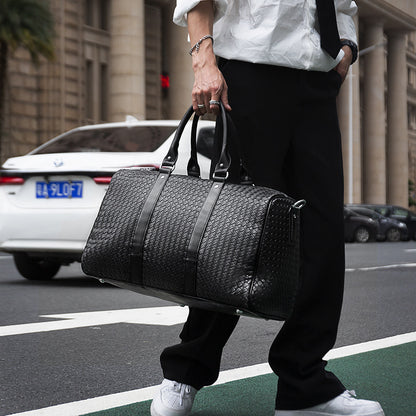 Solid Woven Travel Bag