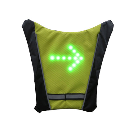 USB Rechargeable Reflective LED Vest Backpack