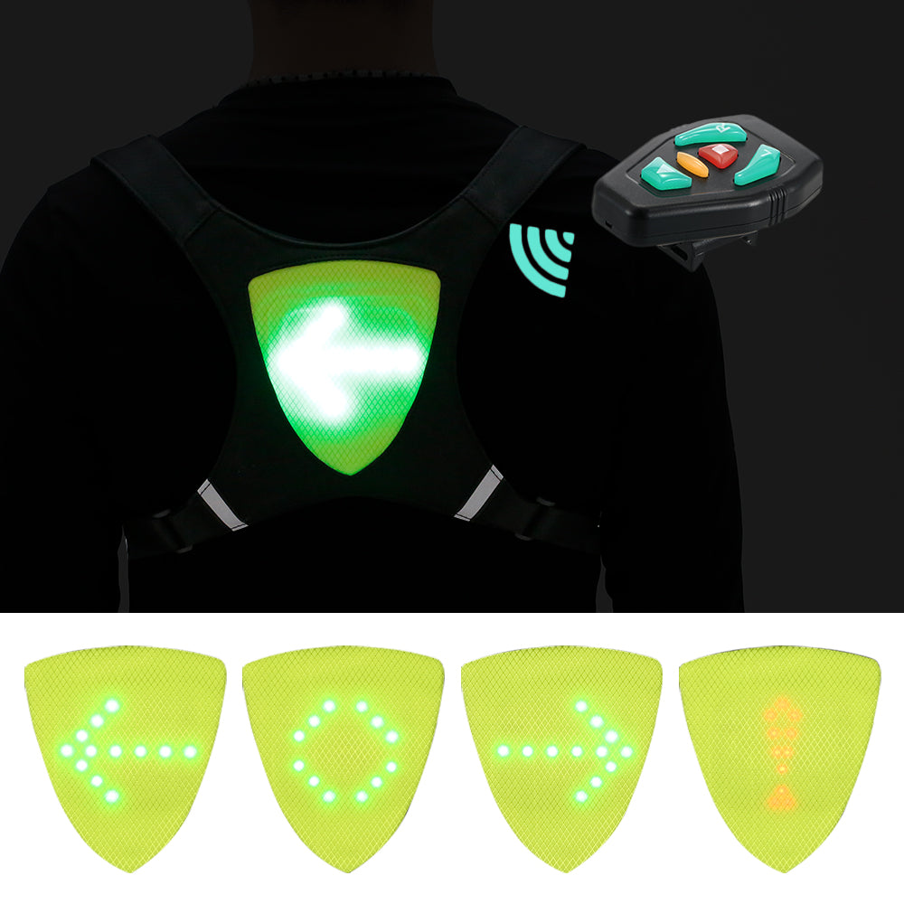 USB Rechargeable Reflective LED Vest Backpack