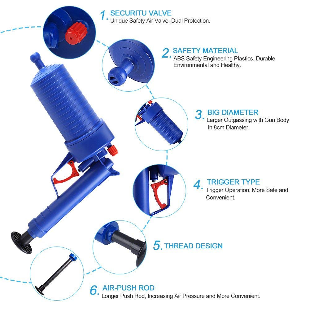 Air Power Drain Blaster Gun High-Pressure