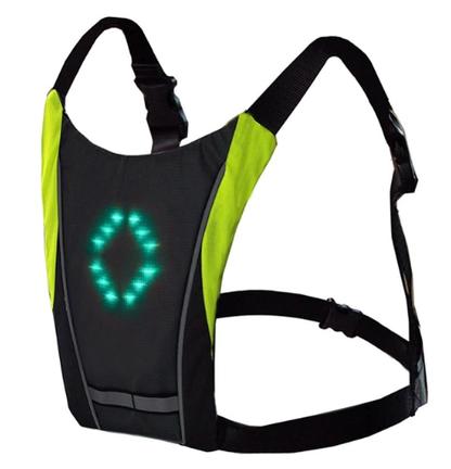 USB Rechargeable Reflective LED Vest Backpack