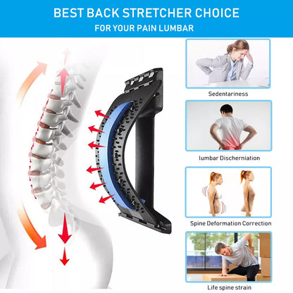 Ergonomic Lumbar Stretcher & Back Massager