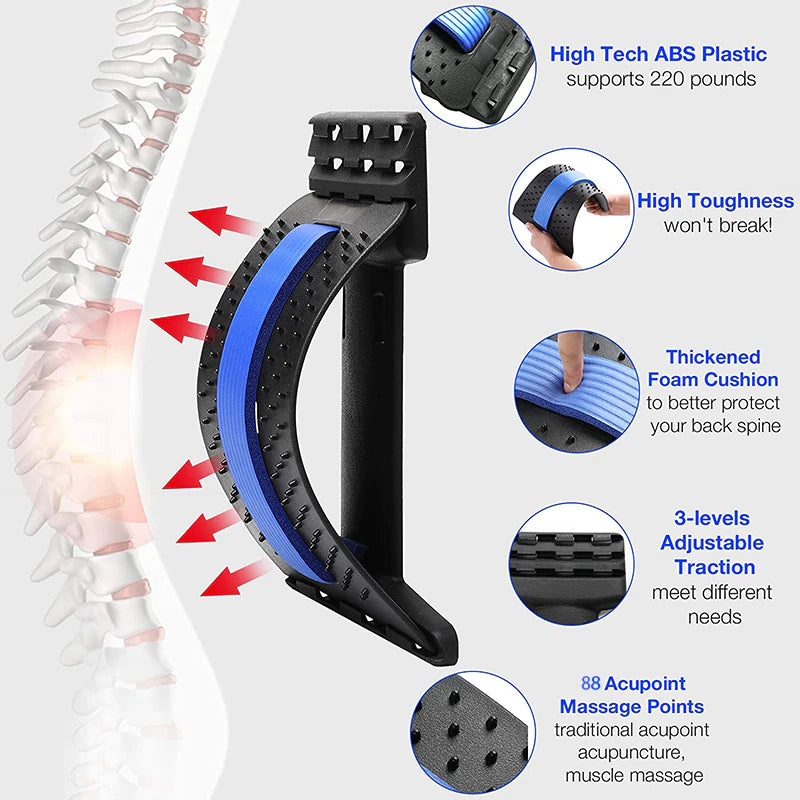 Ergonomic Lumbar Stretcher & Back Massager