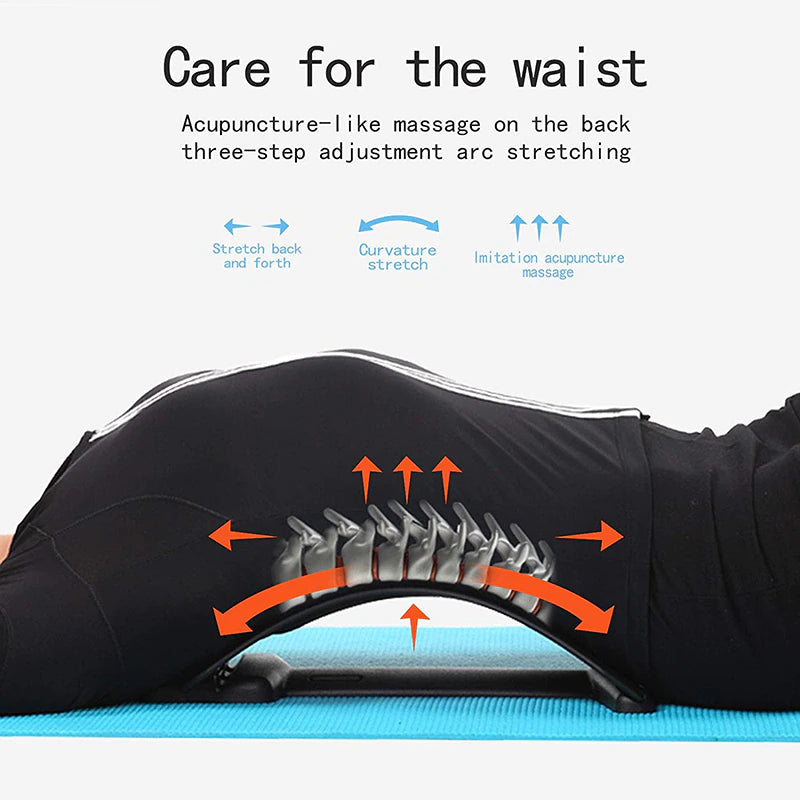 Ergonomic Lumbar Stretcher & Back Massager