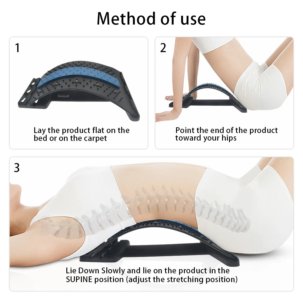 Ergonomic Lumbar Stretcher & Back Massager