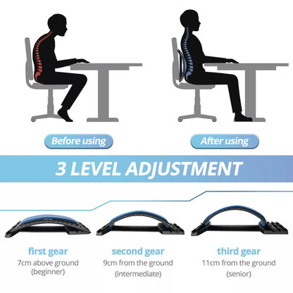 Ergonomic Lumbar Stretcher & Back Massager