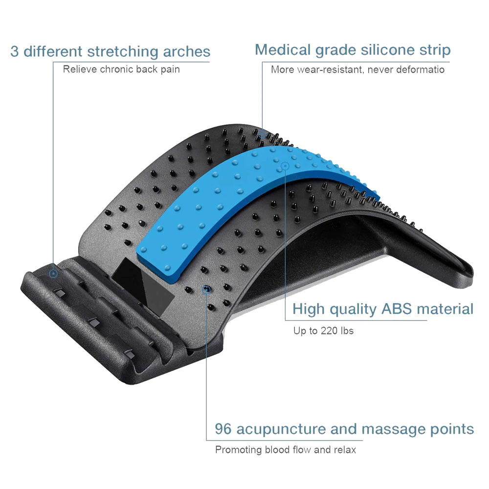 Ergonomic Lumbar Stretcher & Back Massager