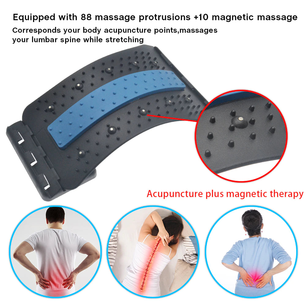 Ergonomic Lumbar Stretcher & Back Massager