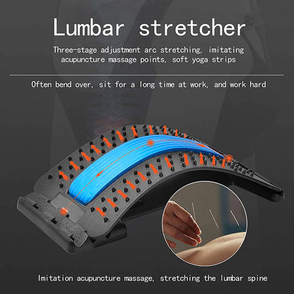 Ergonomic Lumbar Stretcher & Back Massager